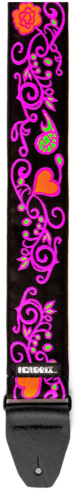 Galerijní obrázek č.2 Nylonové/textilní DUNLOP Jimi Hendrix Blacklight Monterey Orange Strap