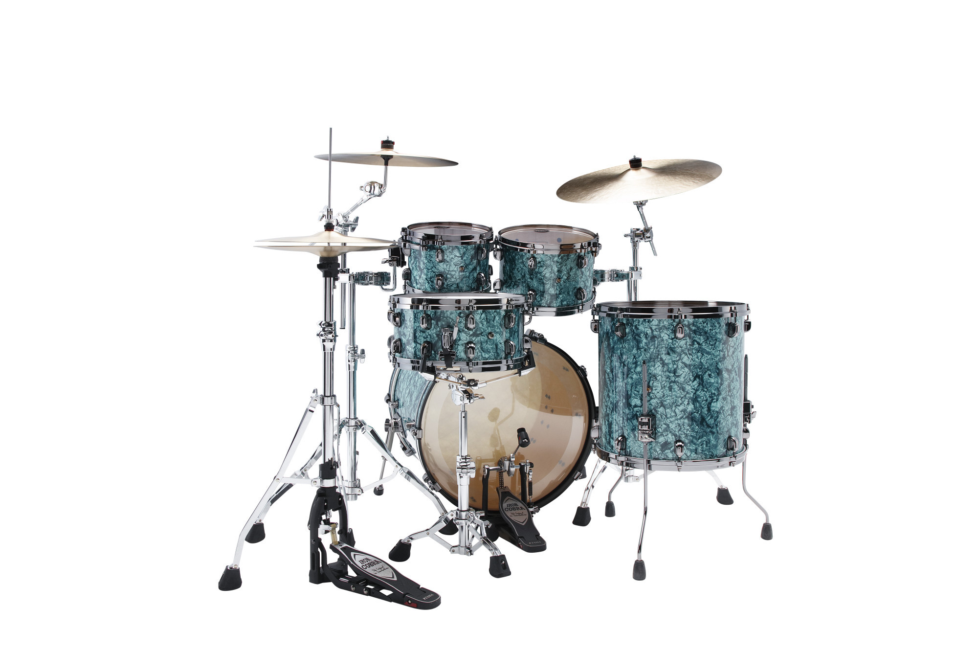 Galerijní obrázek č.1 22“; 10“, 12“; 16“ TAMA MR42TZBNS-TQP Starclassic Maple Turquoise Pearl/Black Nickel Hardware