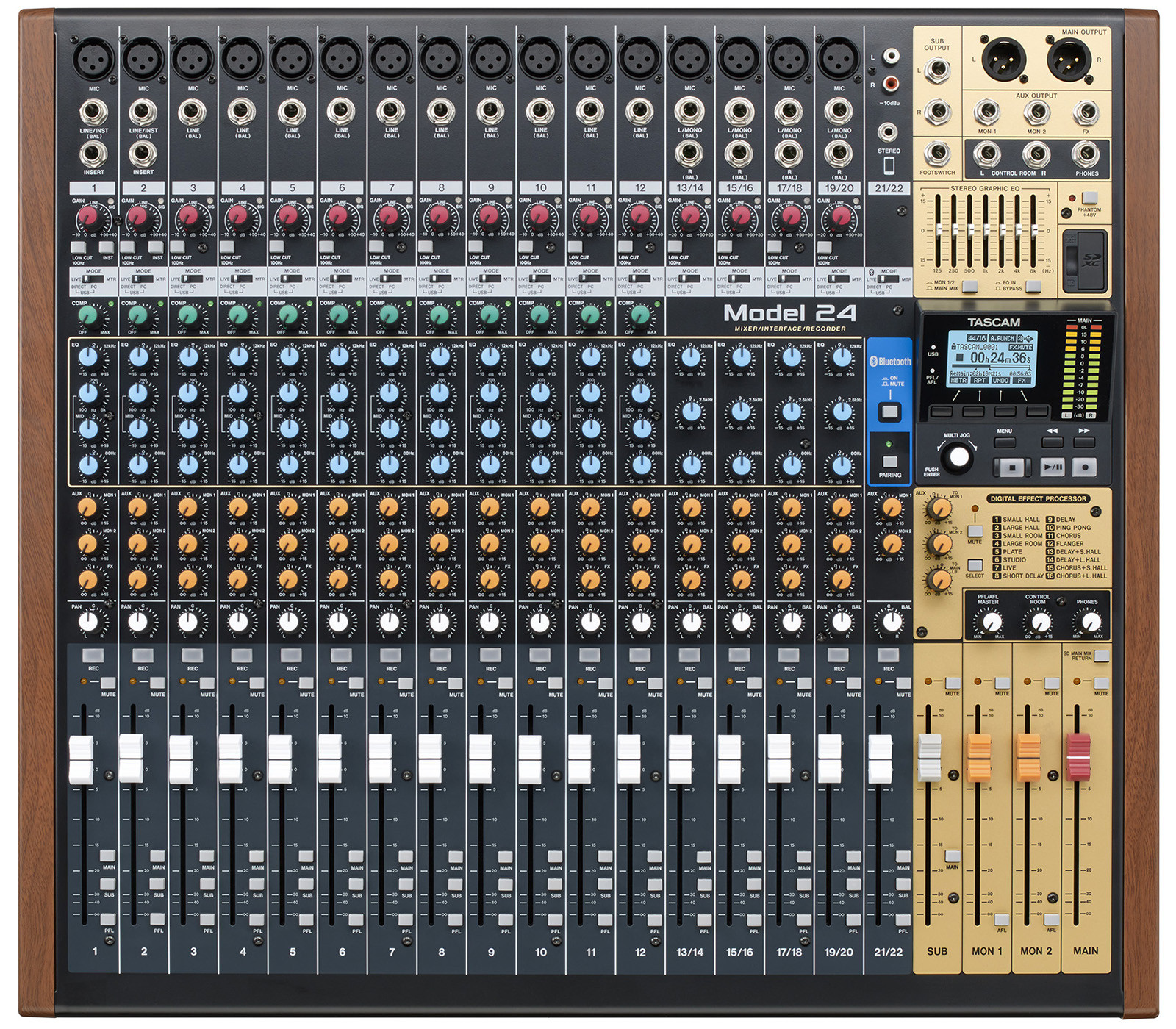 Galerijní obrázek č.1 Mixážní pulty s efektem TASCAM Model 24 B-Stock