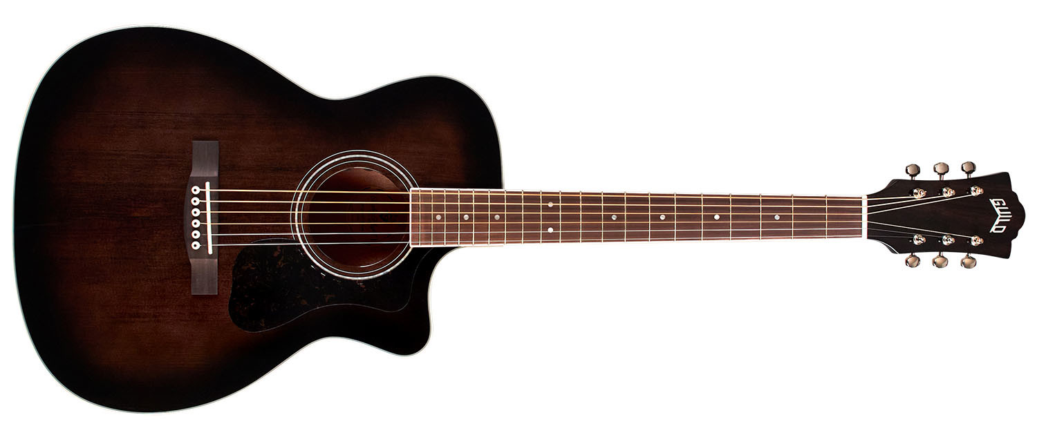 Hlavní obrázek Další tvary GUILD OM-260CE Deluxe Flamed Mahogany - Transparent Black Burst