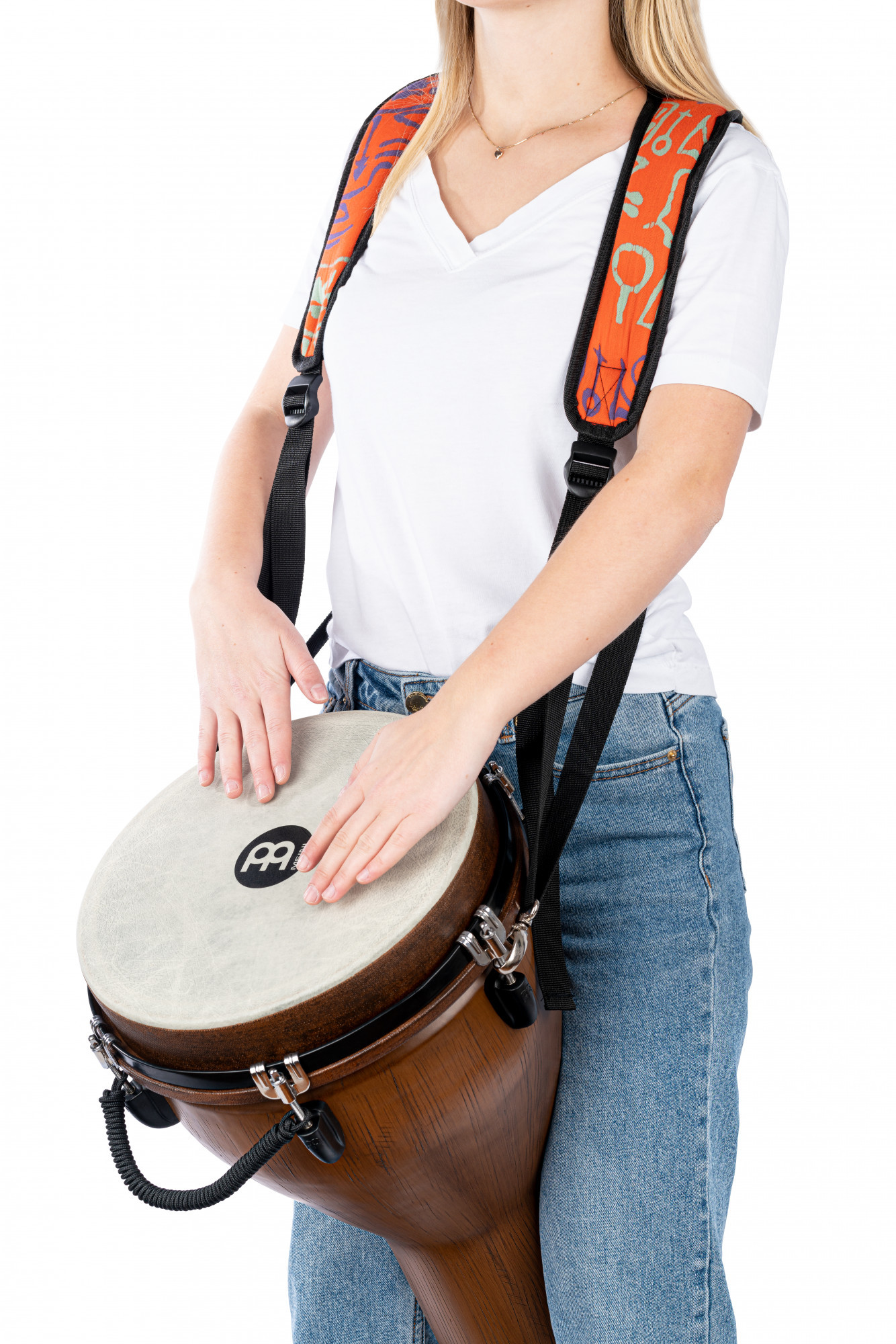 Galerijní obrázek č.2 Stojany a držáky pro perkuse MEINL MDJS1PS Designer Djembe Strap - Pharaoh's Script