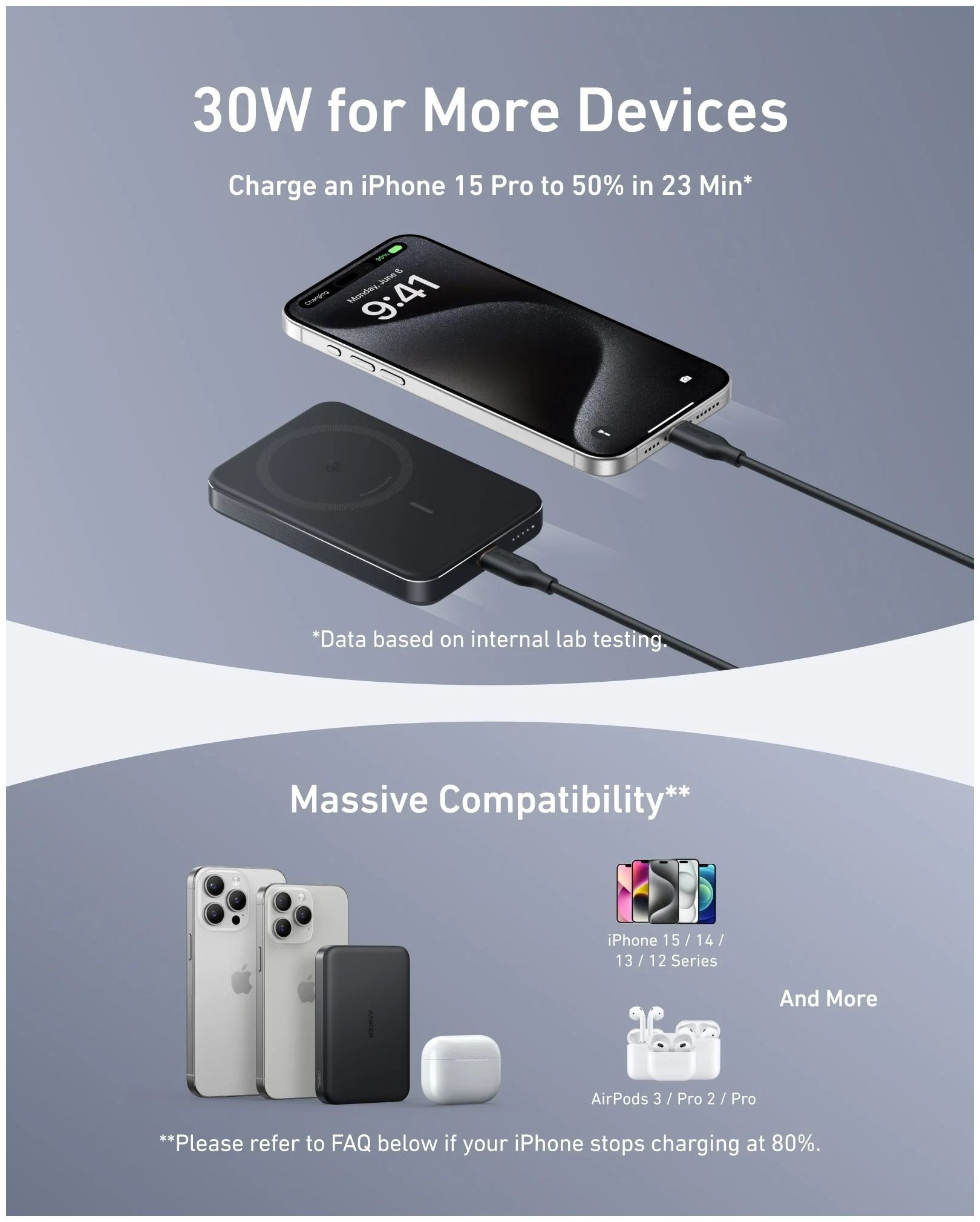 Galerijní obrázek č.3 Powerbanky a nabíječky ANKER MagGo Power Bank (10K, Magnetic Wireless) - Black