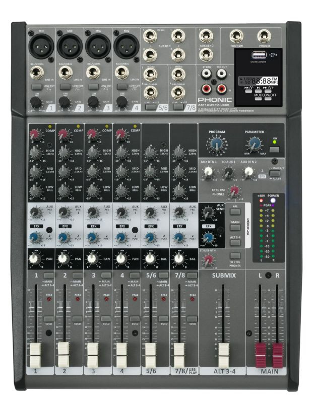 Hlavní obrázek Mixážní pulty s efektem PHONIC AM 1204FX USBR