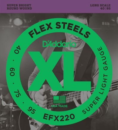 Hlavní obrázek Tvrdost .040 D'ADDARIO EFX220 Bass Super Light - .040 - .095