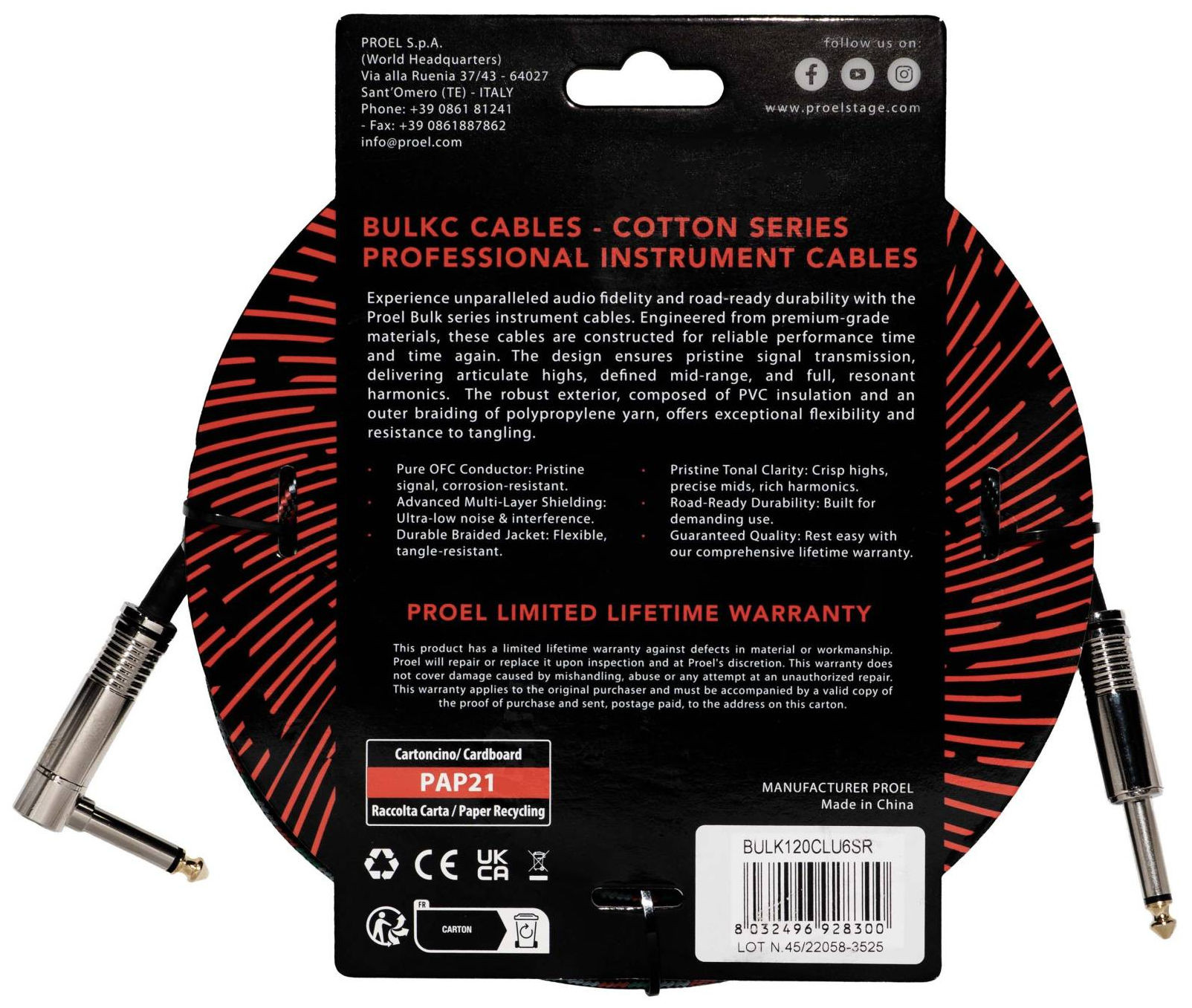 Galerijní obrázek č.1 5-8m PROEL BULK120CLU6SR