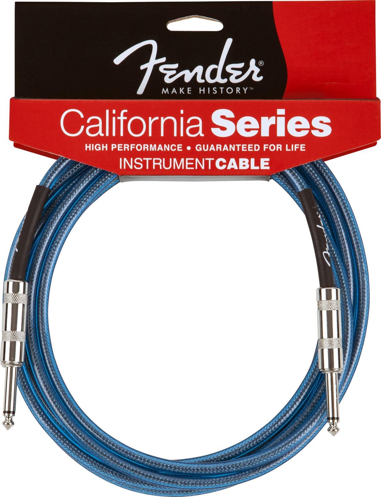 Hlavní obrázek 5-8m FENDER California Instrument Cable -  Lake Placid Blue 6m