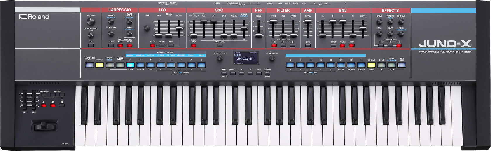 Hlavní obrázek Syntezátory/Samplery/Moduly ROLAND JUNO-X