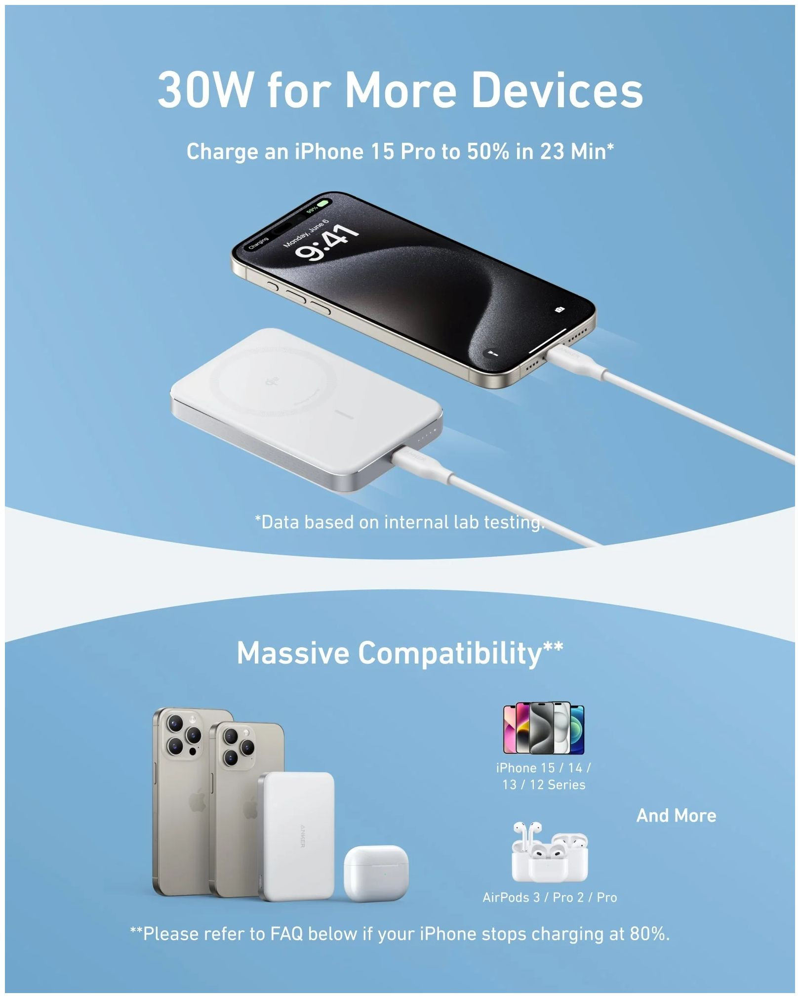 Galerijní obrázek č.3 Powerbanky a nabíječky ANKER MagGo Power Bank (10K, Magnetic Wireless) - White