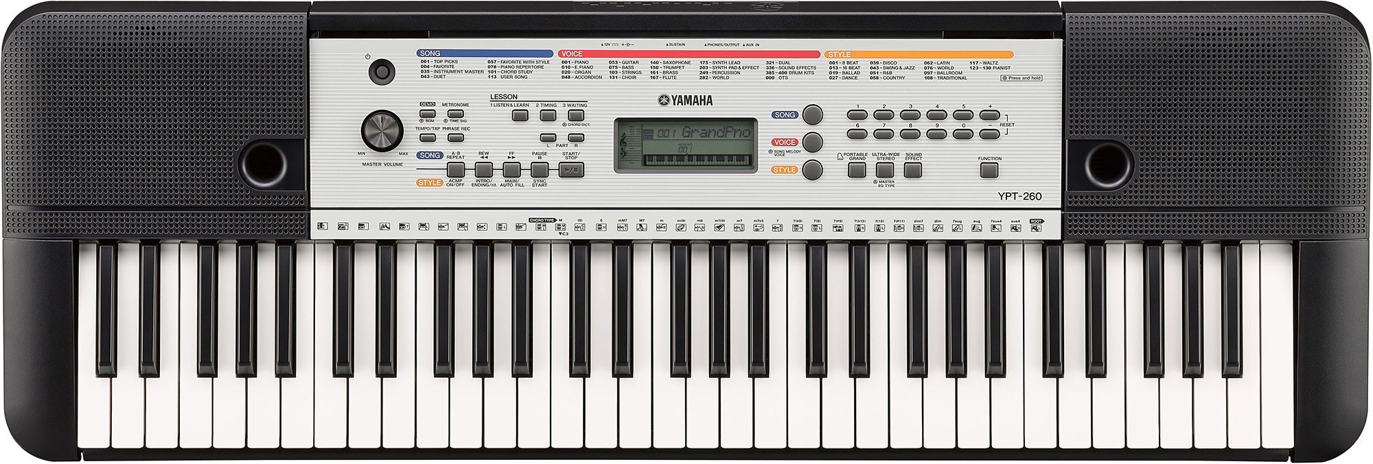 Hlavní obrázek Keyboardy bez dynamiky YAMAHA YPT-260