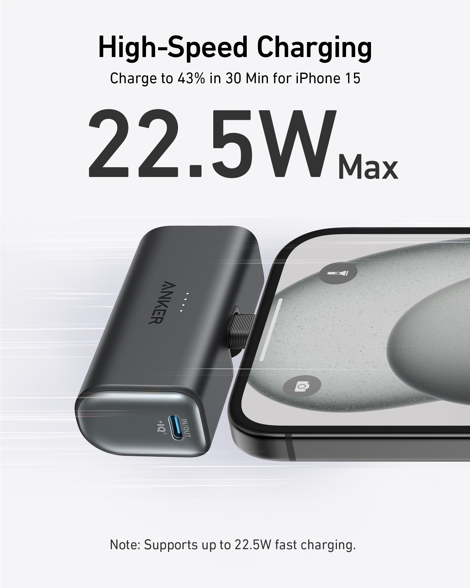 Galerijní obrázek č.2 Powerbanky a nabíječky ANKER Nano Power Bank 5000mAh, 22.5W, USB-C - Black