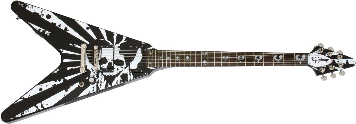 Hlavní obrázek Barytonové EPIPHONE Robb Flynn Love Death Baritone Flying V, Ebony Fingerboard - Ebony