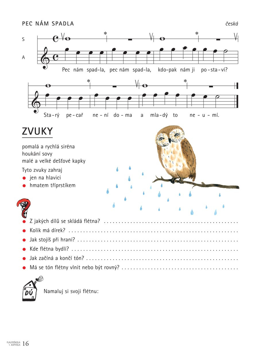 Galerijní obrázek č.3 Zpěvníky a učebnice PUBLIKACE Flautoškola 1 - Eva Kvapilová, Jan Kvapil