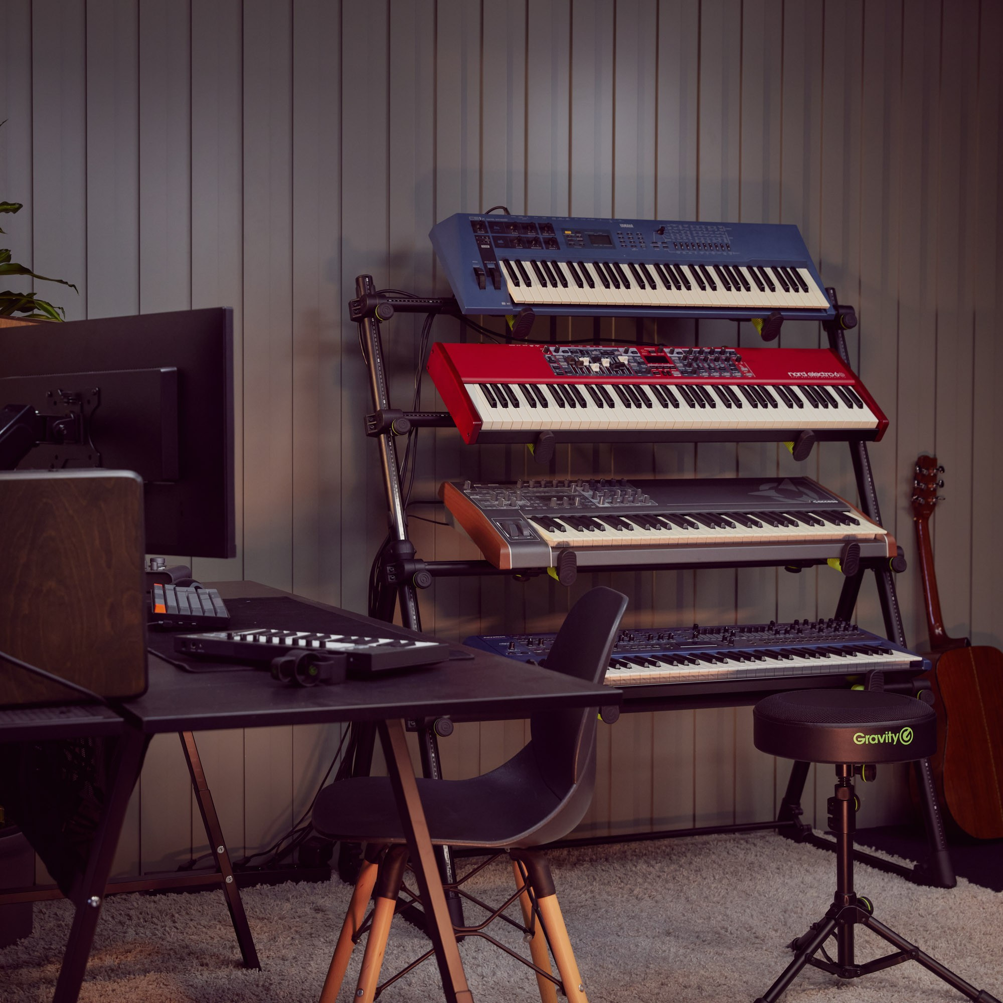 Galerijní obrázek č.24 Stojany GRAVITY KS MKS 01 B Multi Keyboard Stand