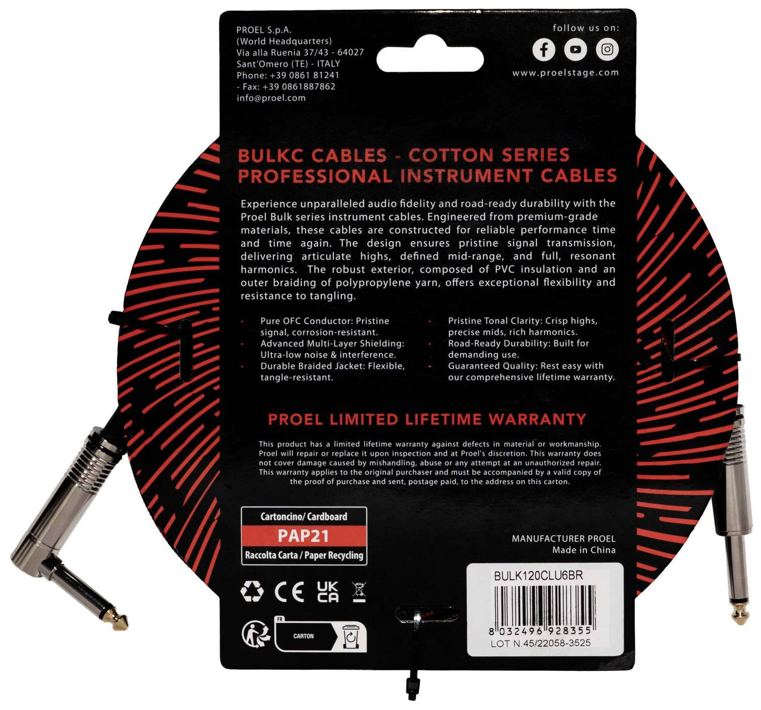 Galerijní obrázek č.1 5-8m PROEL BULK120CLU6BR