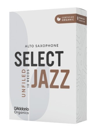 Hlavní obrázek Alt saxofon D'ADDARIO ORRS10ASX2S Organic Select Jazz Unfiled Alto Saxophone Reeds 2 Soft - 10 Pack