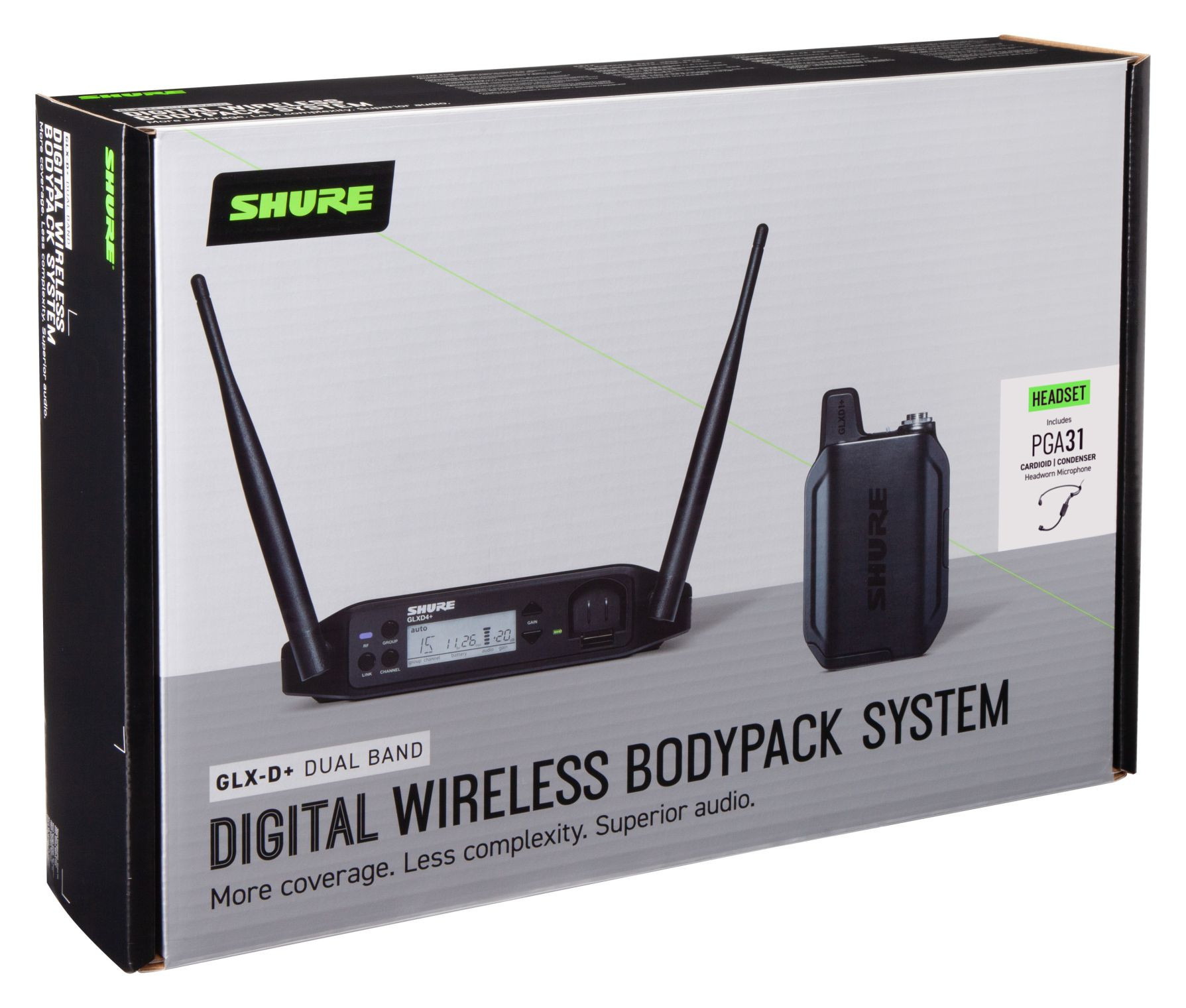 Galerijní obrázek č.1 S hlavovým mikrofonem SHURE GLXD14+/PGA31