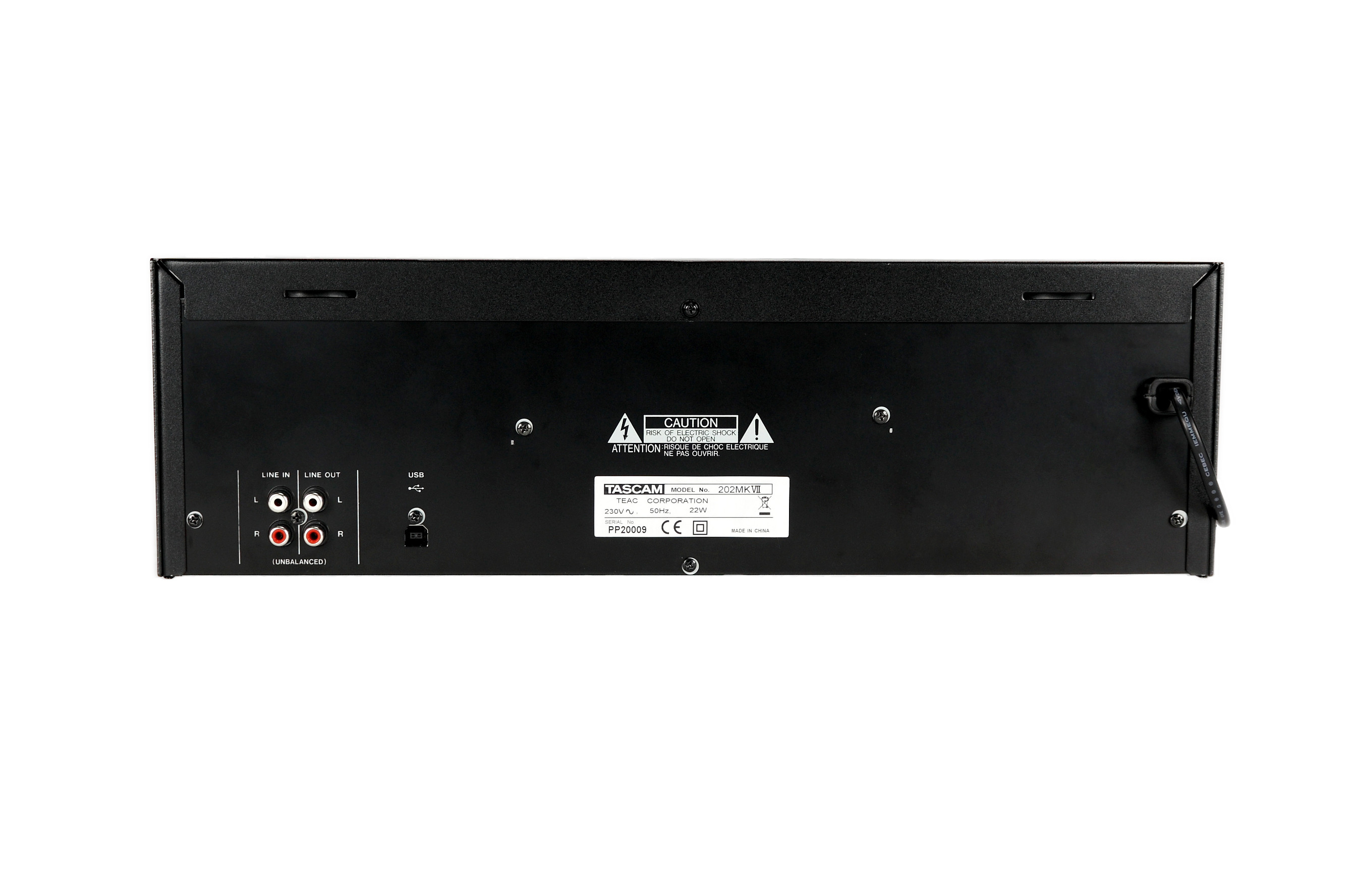 Galerijní obrázek č.1 Profesionální CD/DVD/USB/SD/MC přehrávače TASCAM 202MKVII A-Stock