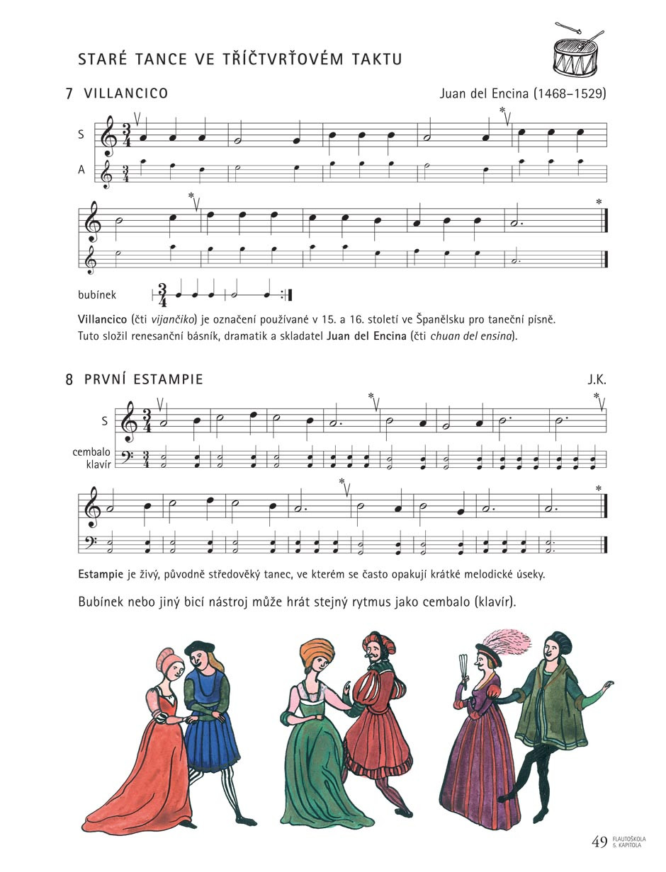 Galerijní obrázek č.6 Zpěvníky a učebnice PUBLIKACE Flautoškola 1 - Eva Kvapilová, Jan Kvapil