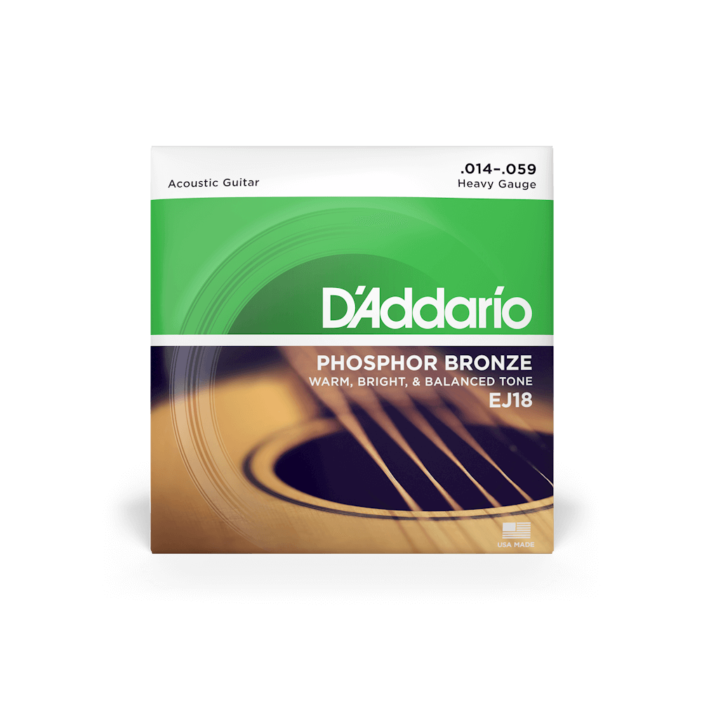 Hlavní obrázek Ostatní struny pro akustickou kytaru D'ADDARIO EJ18 Phosphor Bronze Heavy - .014 - .059