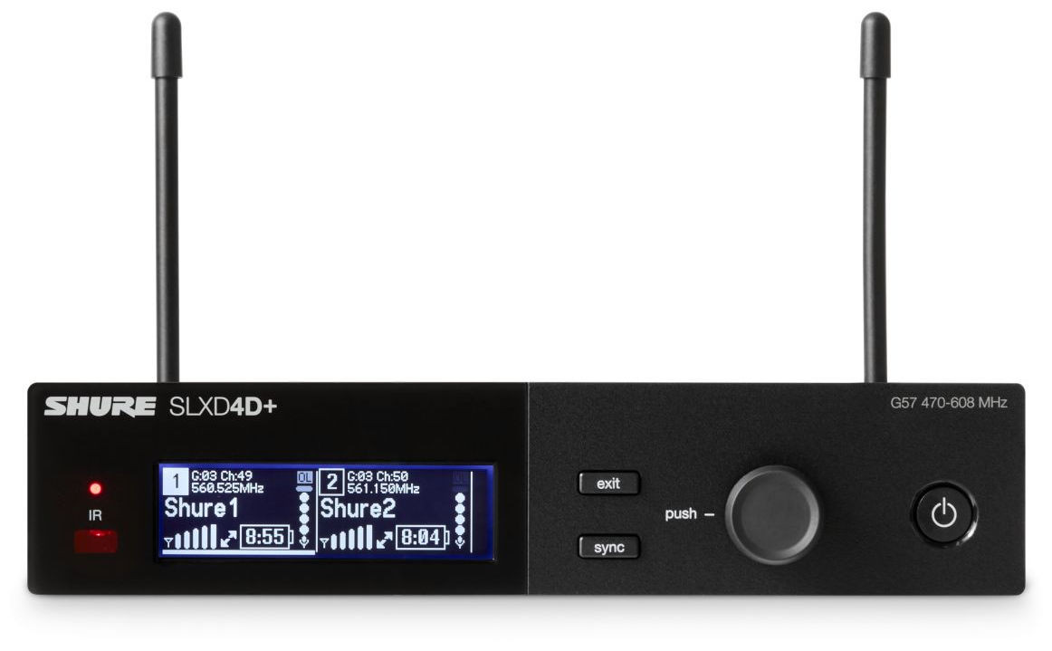 Galerijní obrázek č.2 Samostatné přijímače k bezdrátovým systémům SHURE SLXD4D+E-G65