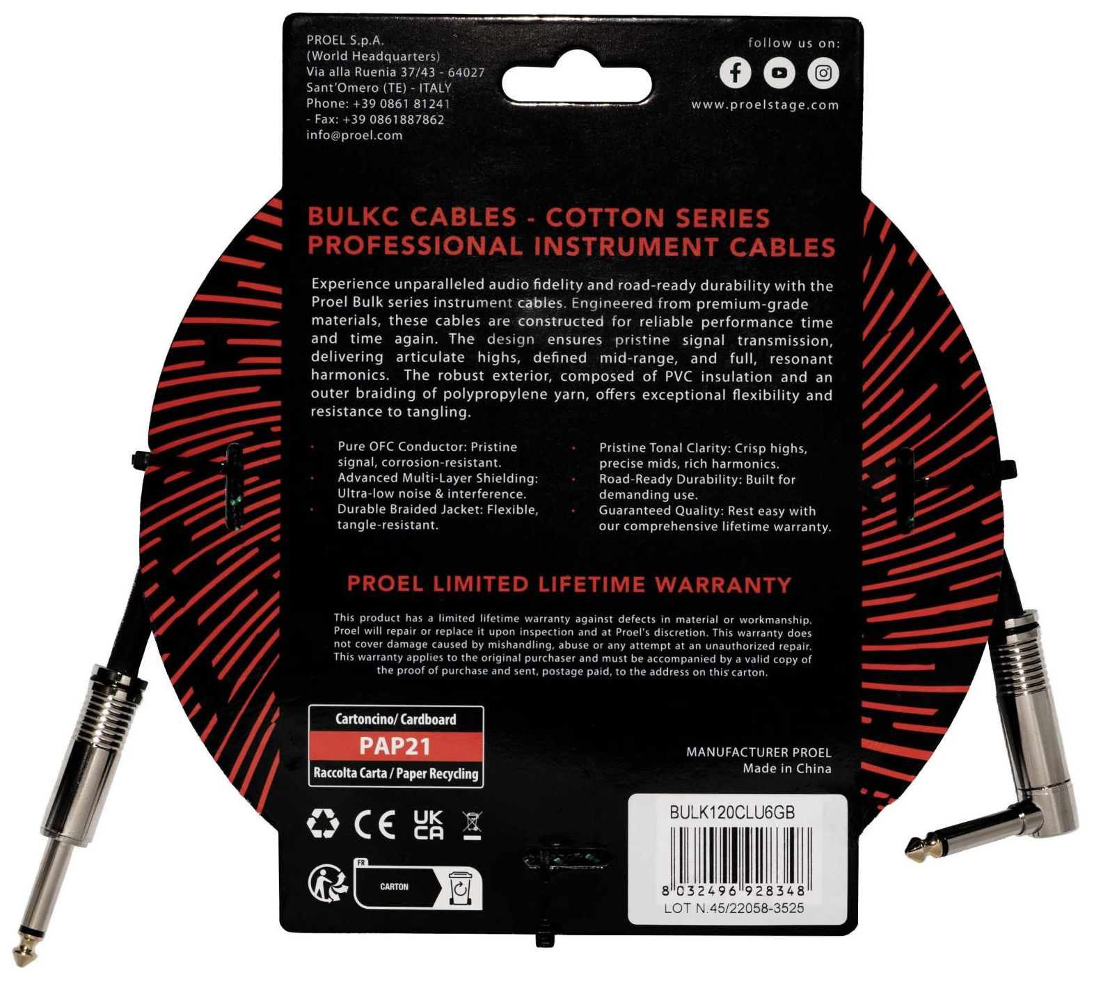 Galerijní obrázek č.1 5-8m PROEL BULK120CLU6GB