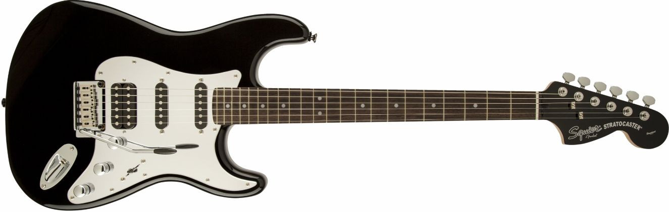 Hlavní obrázek ST - modely FENDER SQUIER Black and Chrome Standard Stratocaster HSS Black Laurel