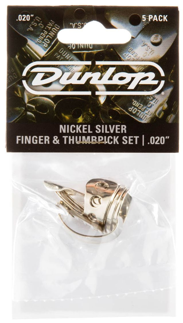 Galerijní obrázek č.1 Prstýnky DUNLOP Nickel Silver Finger & Thumbpicks .20 in