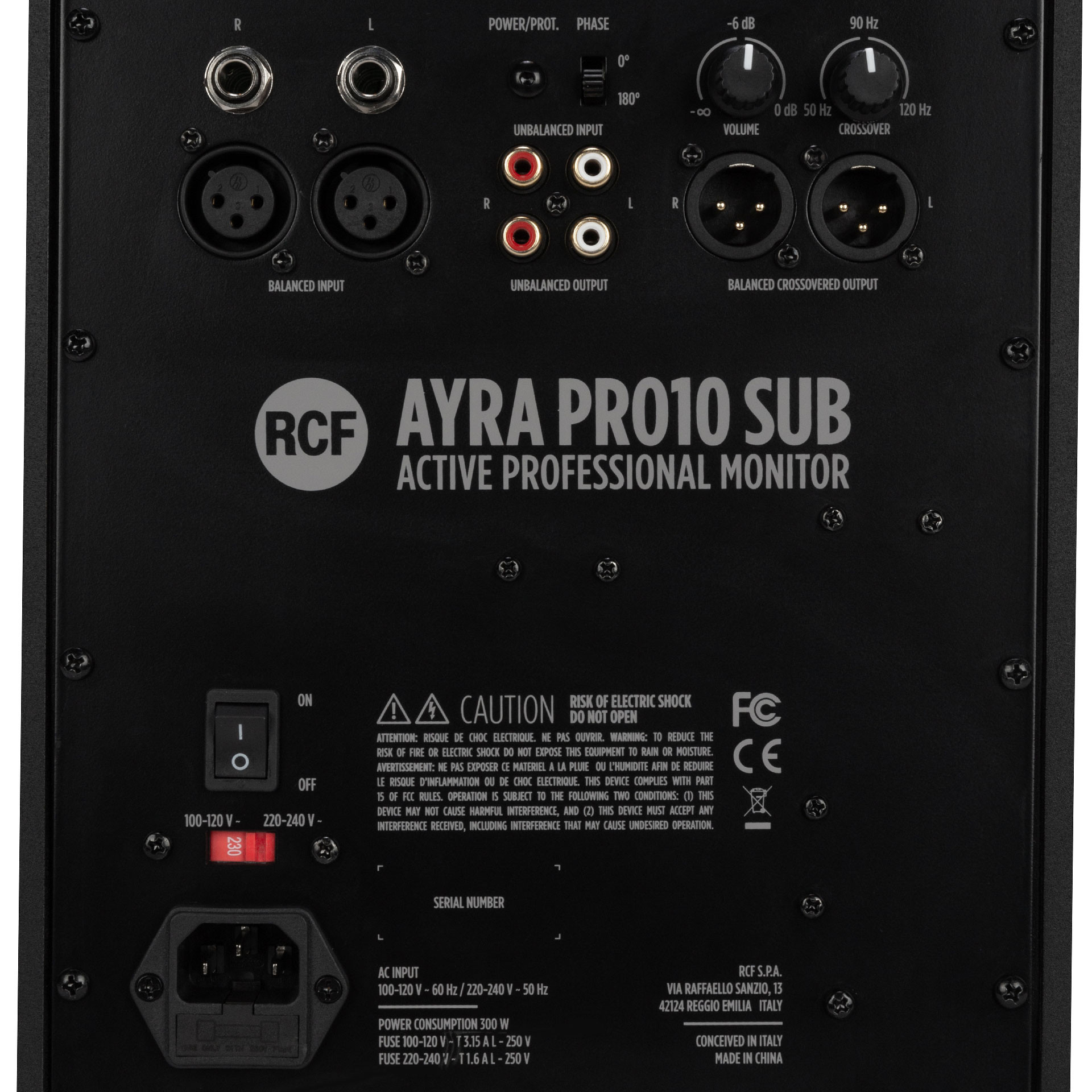 Galerijní obrázek č.6 Aktivní studiové subwoofery RCF AYRA PRO10 SUB