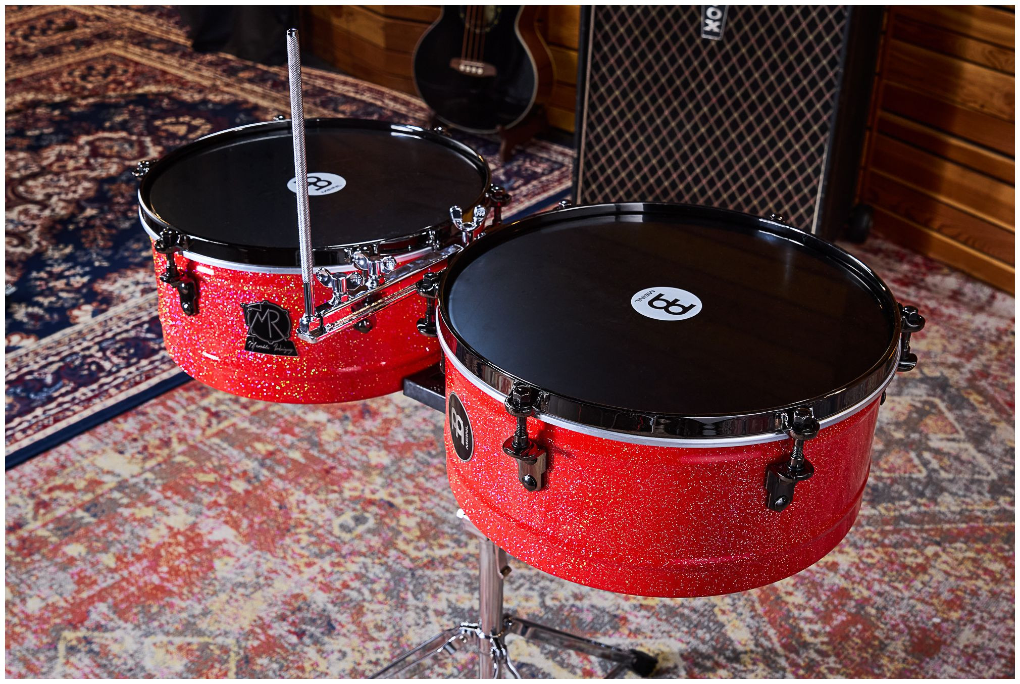 Galerijní obrázek č.3 Timbales MEINL MR1415 Artist Manolito Rodriguez Timbales 14” + 15” - Atomic Red