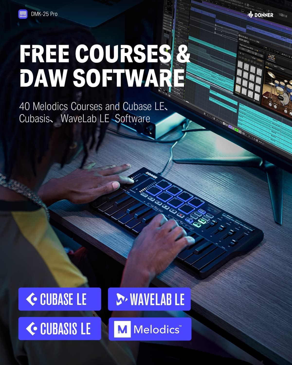 Galerijní obrázek č.6 MIDI keyboardy DONNER DMK-25 Pro