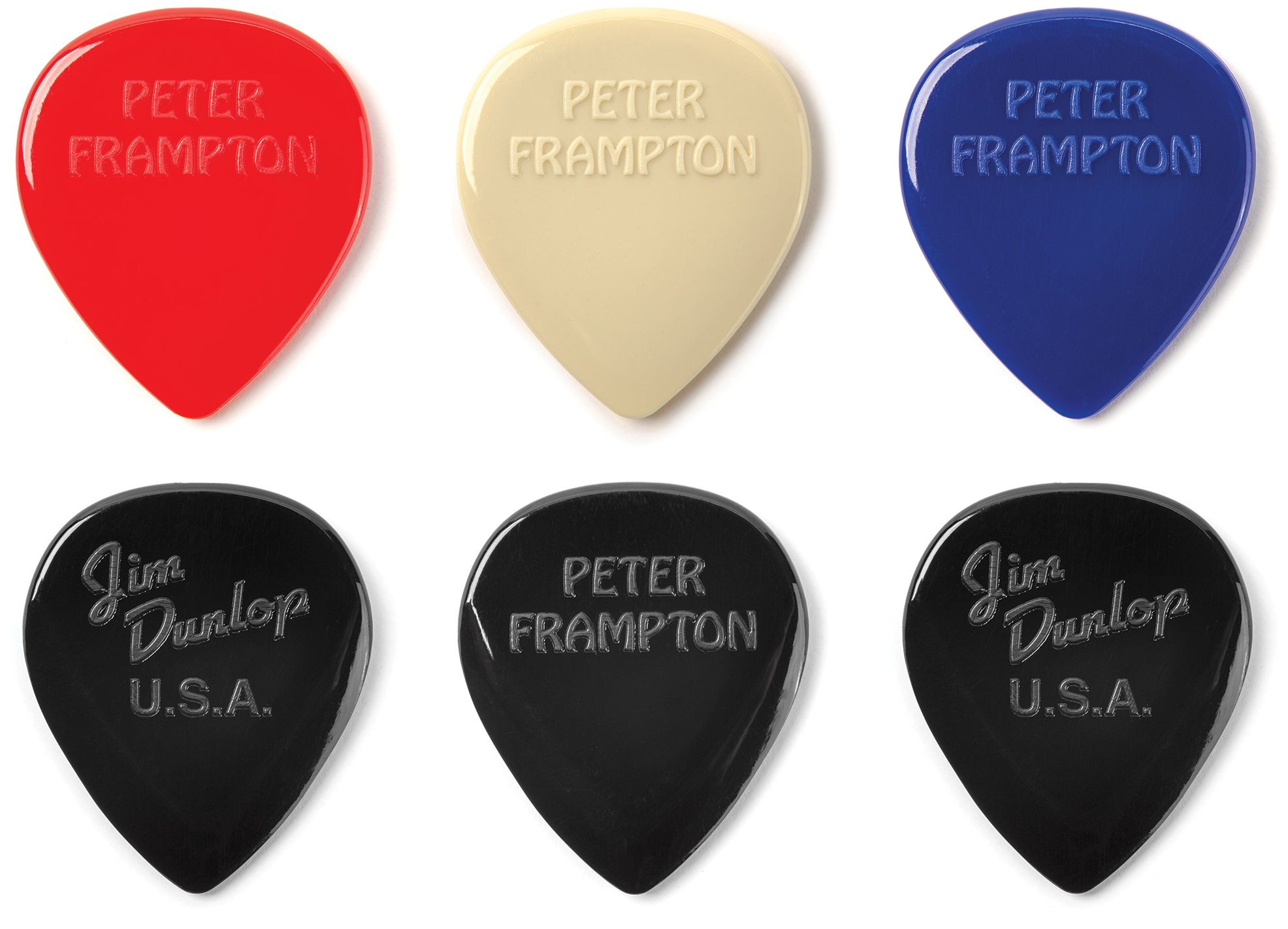Hlavní obrázek Ostatní  DUNLOP Peter Frampton Vintage Jazz Teardrop Pick - 6 Pack