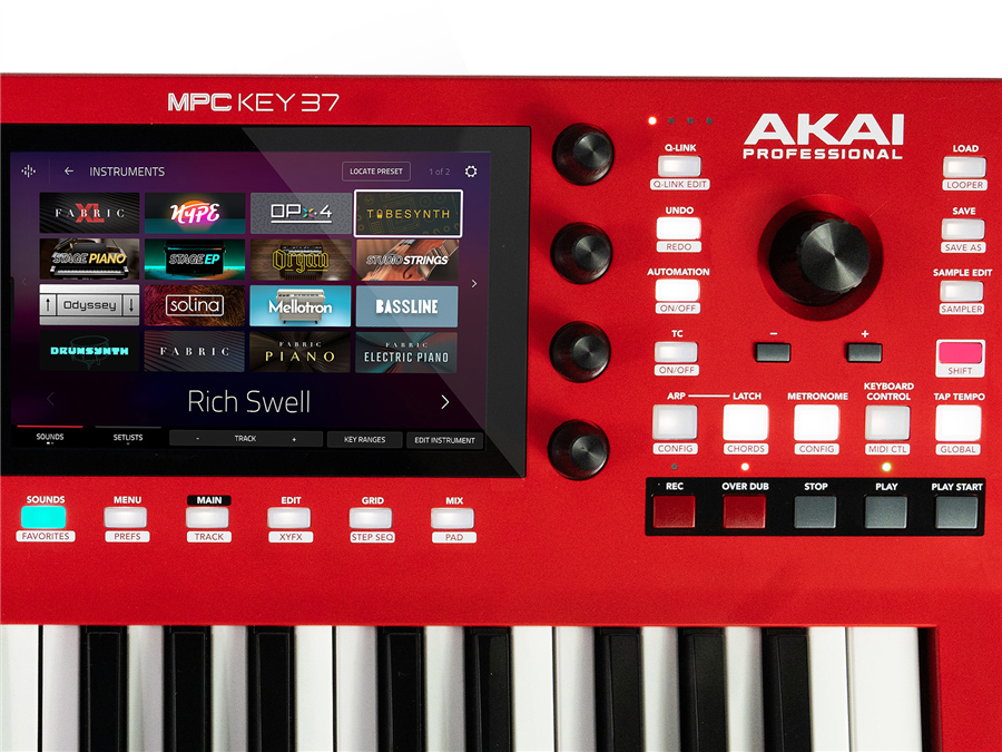 Galerijní obrázek č.5 Syntezátory, varhany, virtuální nástroje AKAI MPC KEY 37