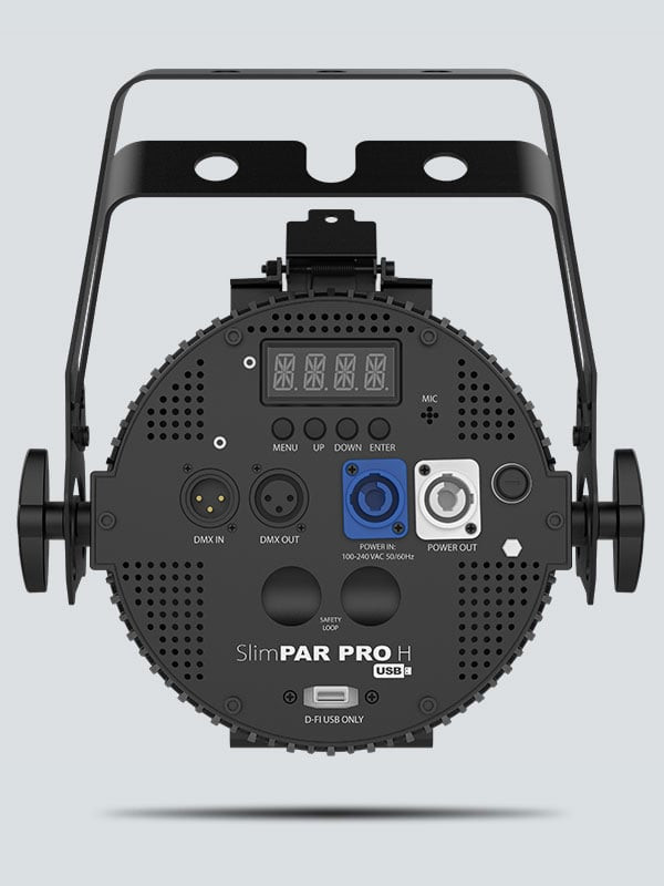 Galerijní obrázek č.1 LED RGBAWUV (RGB+Amber+White+UV) CHAUVET DJ SlimPAR Pro H USB A-Stock