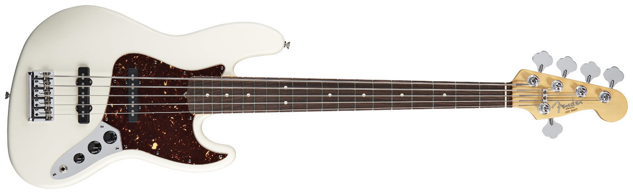 Hlavní obrázek 5strunné FENDER American Standard Jazz Bass® V (Five String), Rosewood Fingerboard, Olympic White