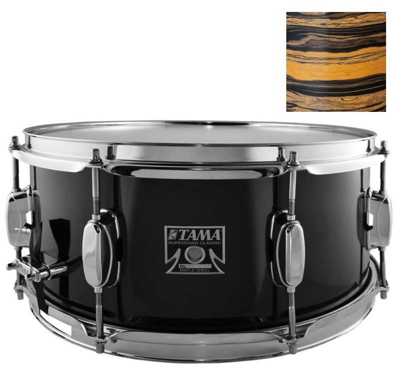 Hlavní obrázek 14" TAMA CKS1465-NET Superstar Classic 14”x6,5” - Natural Ebony Tiger Wrap