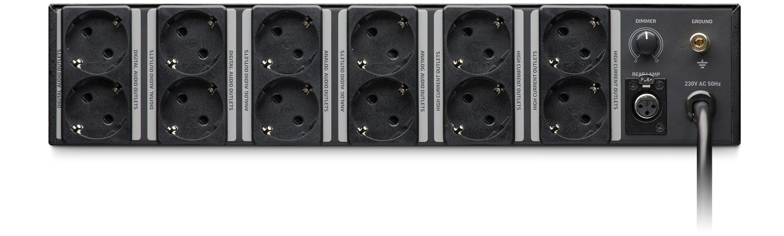 Galerijní obrázek č.1 Stabilizátory napětí, napájecí distributory a osvětlovací rackové moduly BLACK LION AUDIO PG-2 F