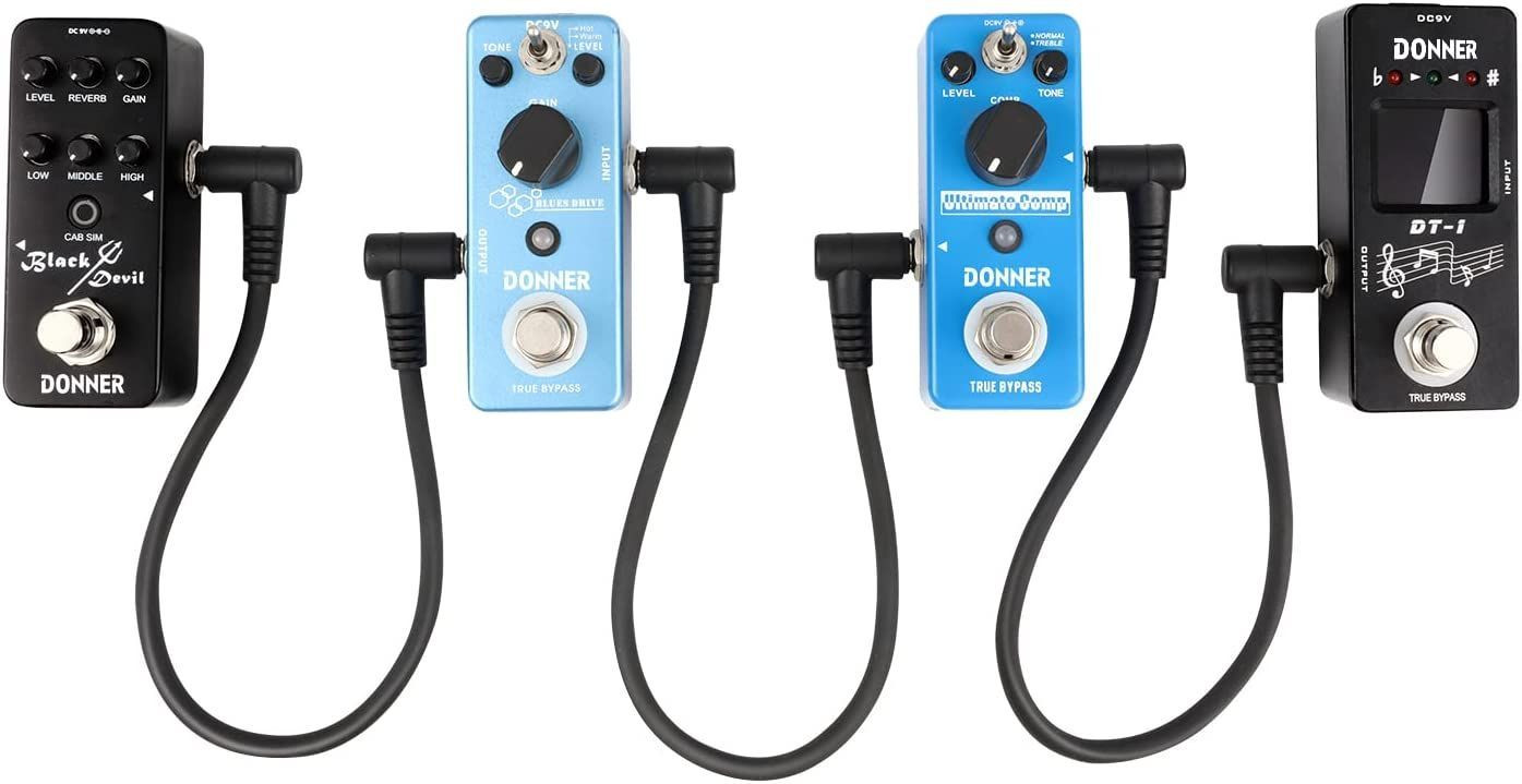 Galerijní obrázek č.3 do 1 m DONNER EC1048 Guitar Patch Cable 6-Pack