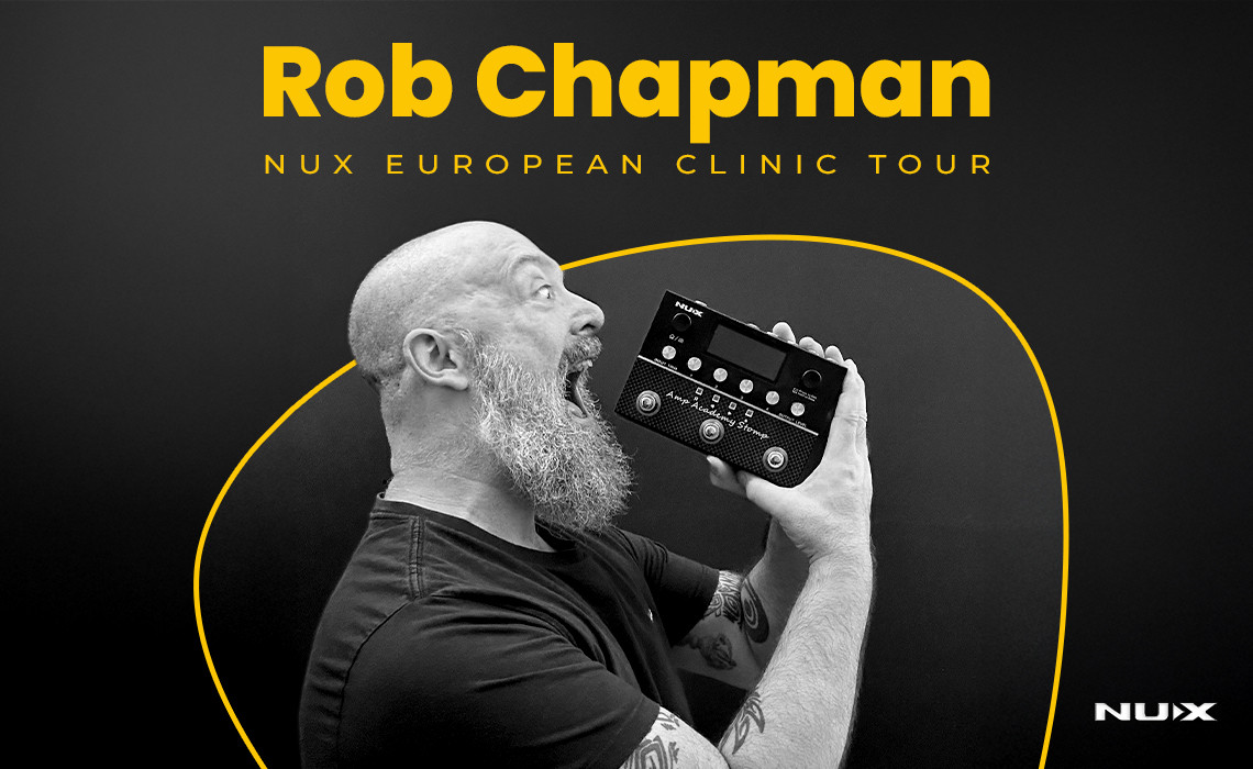 Hlavní obrázek Oblečení a dárkové předměty Vstupenka - kytarová klinika Rob Chapmana – NUX Clinic Tour in Europe 2025