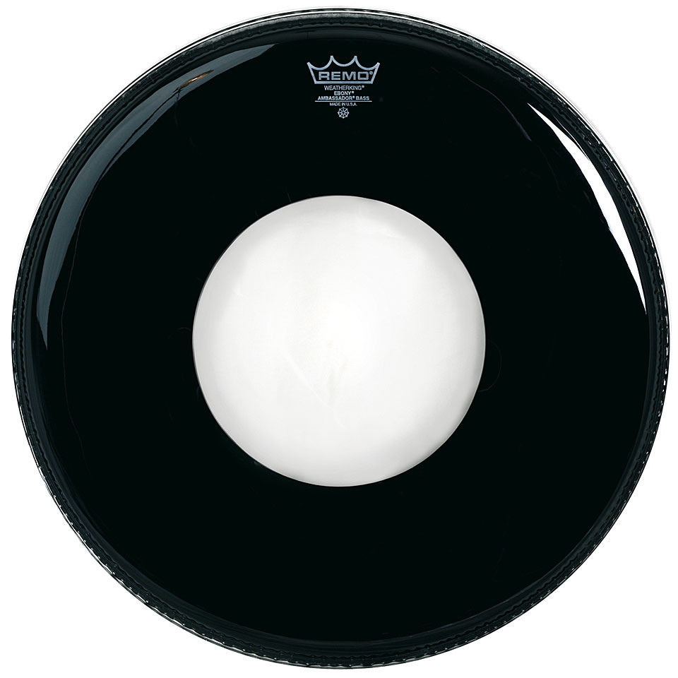 Hlavní obrázek 22" REMO Ambassador Bass Ebony 22" - Středový otvor