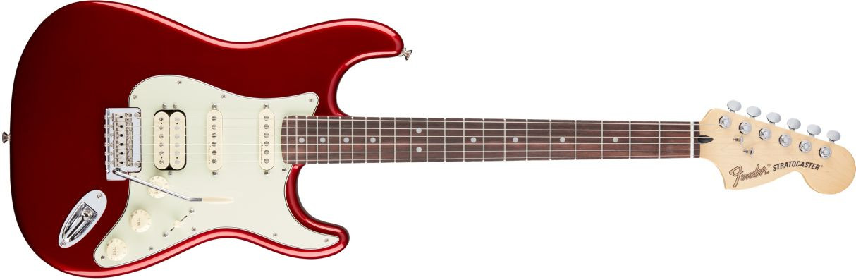 Hlavní obrázek ST - modely FENDER Deluxe Stratocaster HSS Candy Apple Red Rosewood
