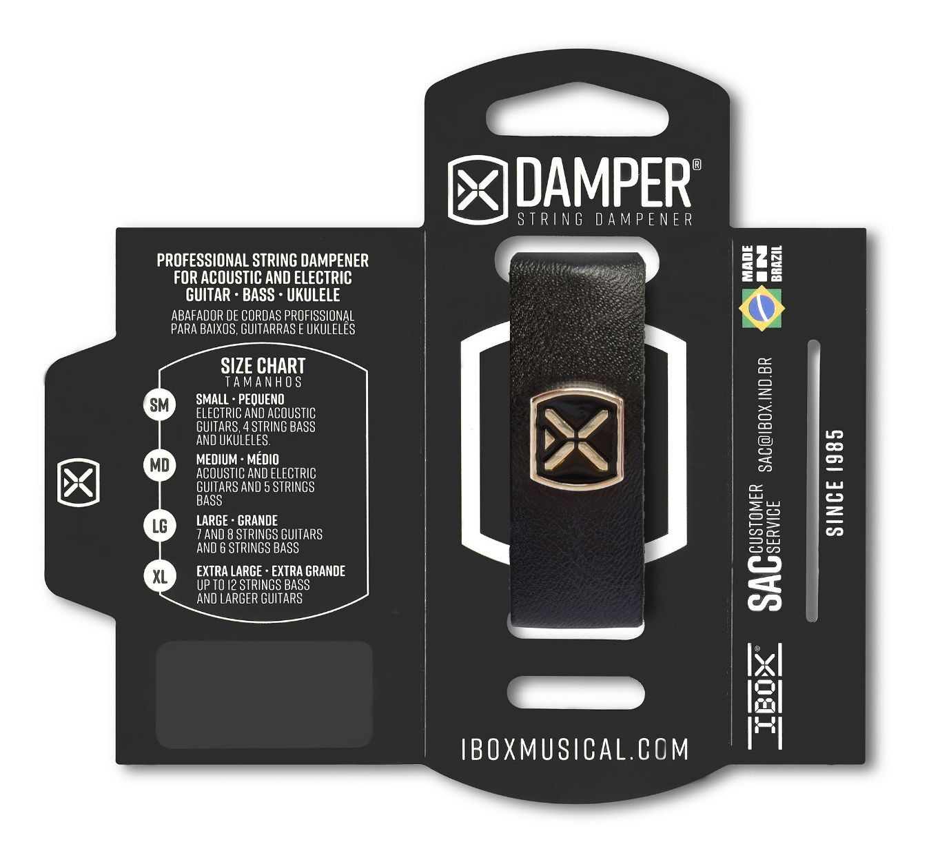 Galerijní obrázek č.1 Tlumítka IBOX DSXL02 Damper extra large - Leather iron tag - black