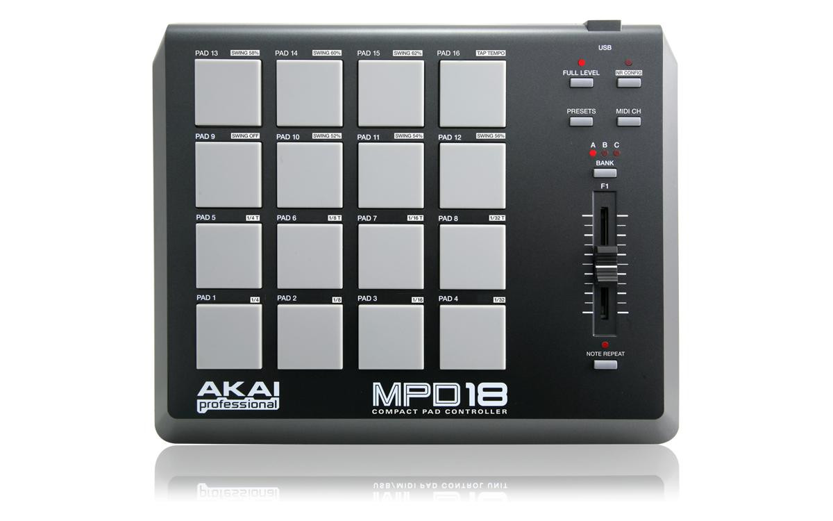 Galerijní obrázek č.1 MIDI kontrolery AKAI MPD18