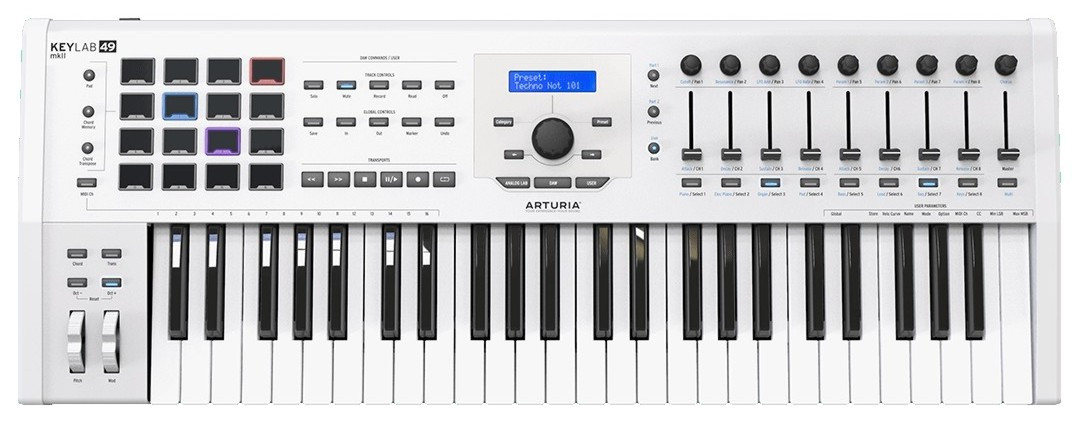 Hlavní obrázek MIDI keyboardy ARTURIA KeyLab 49 MkII White