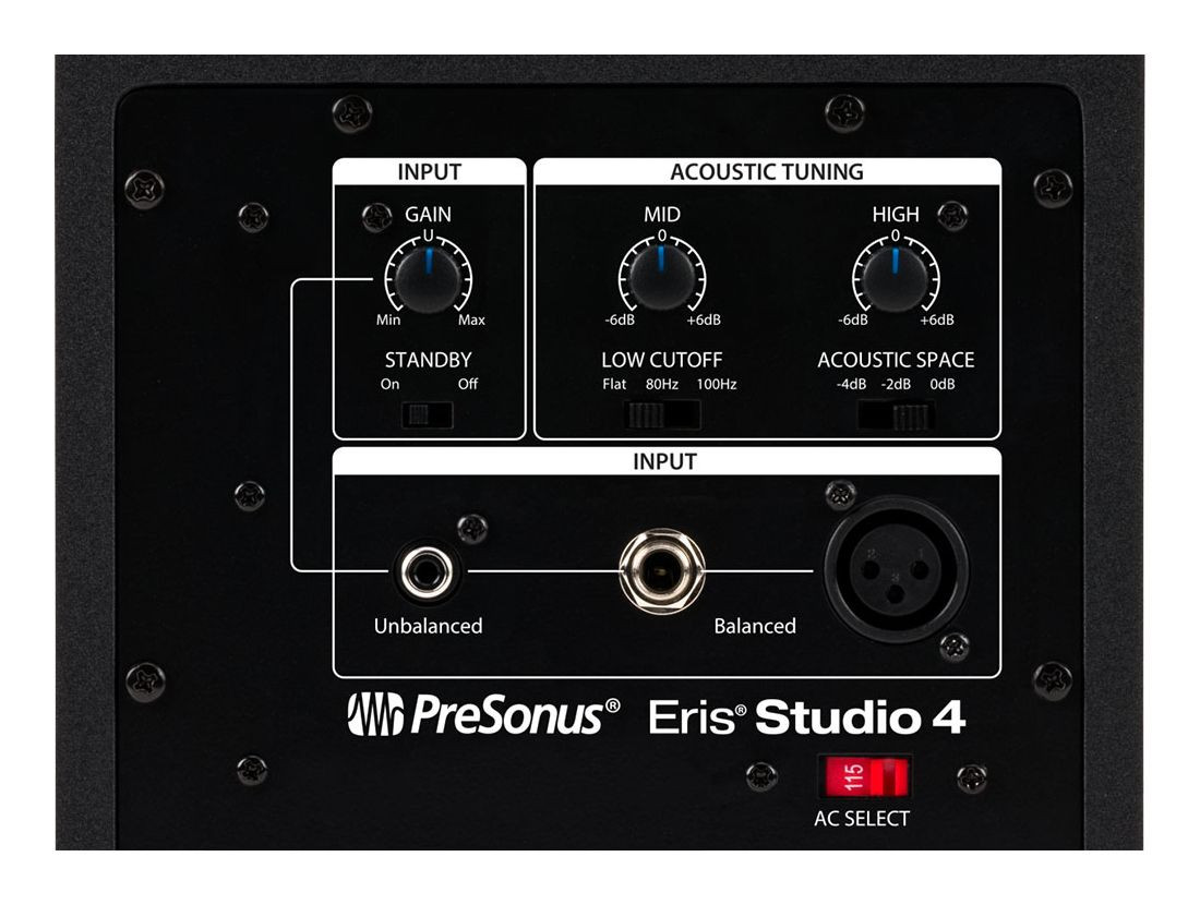 Galerijní obrázek č.3 Aktivní monitory PRESONUS Eris Studio 4 Black (single)