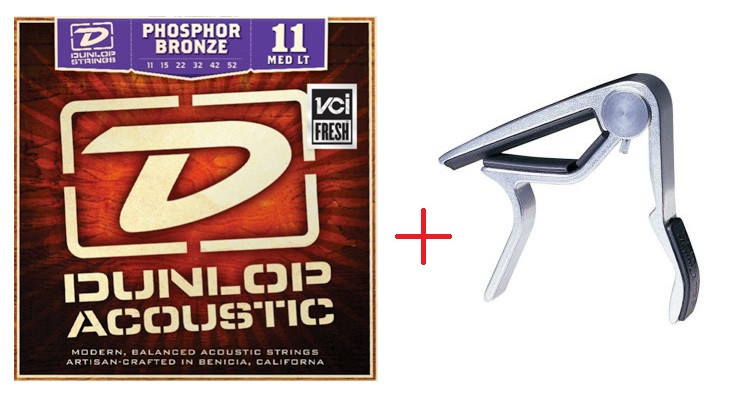 Hlavní obrázek Tvrdost .011 DUNLOP 83CN Trigger Acoustic + Dunlop Phosphor Bronze Light .011 - 0.52 Zdarma