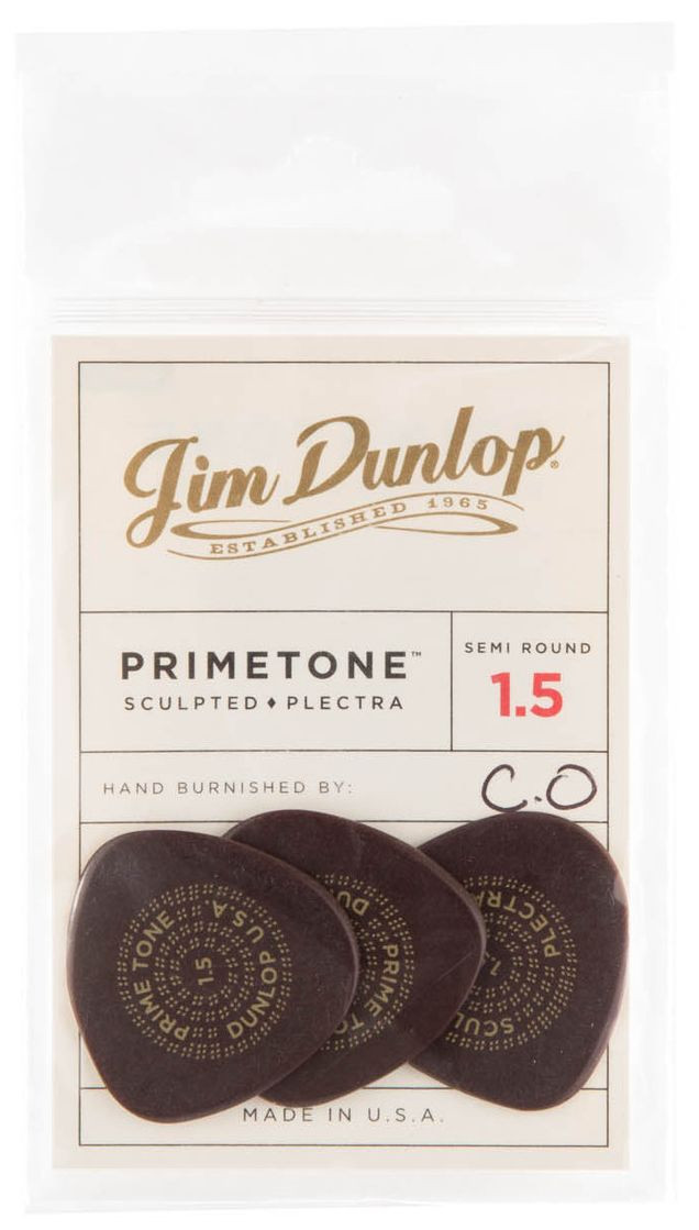 Galerijní obrázek č.3 Tvrdost do 2.0 DUNLOP Primetone Semi Round Grip Pick 1.5mm, 12ks