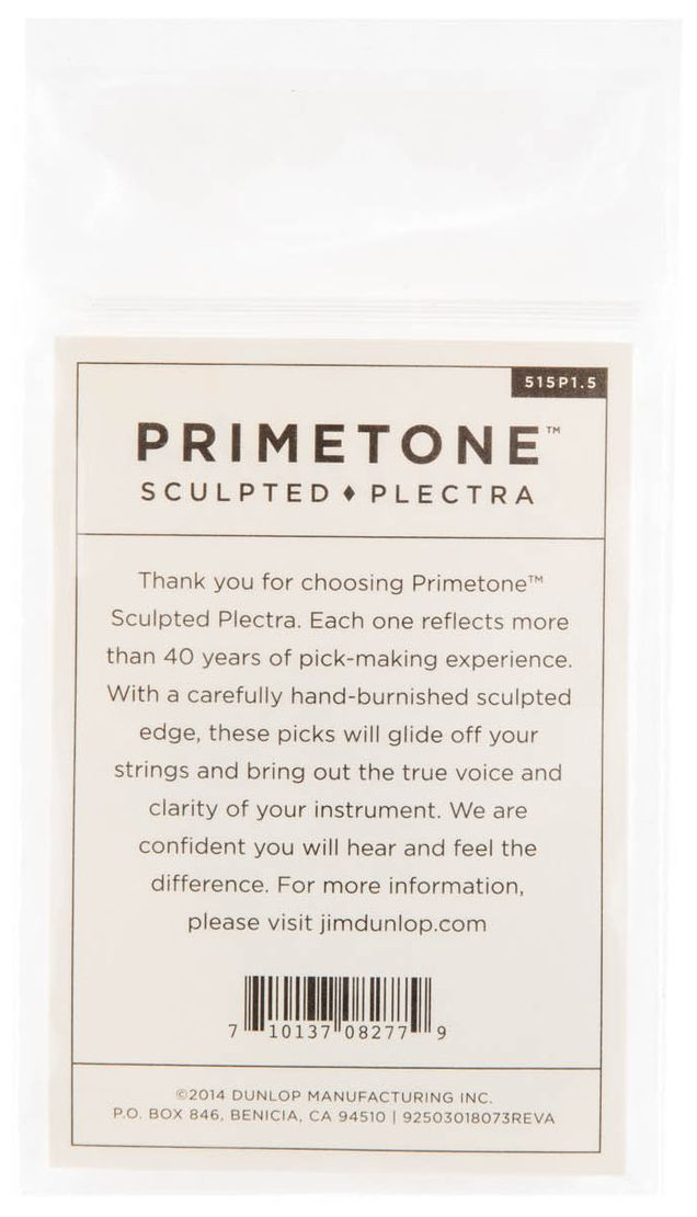 Galerijní obrázek č.4 Tvrdost do 2.0 DUNLOP Primetone Semi Round Grip Pick 1.5mm, 12ks