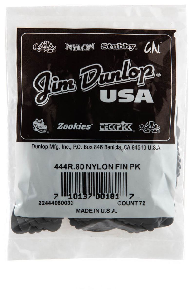 Galerijní obrázek č.2 Tvrdost  0.88 DUNLOP Nylon Fin Pick .80 mm