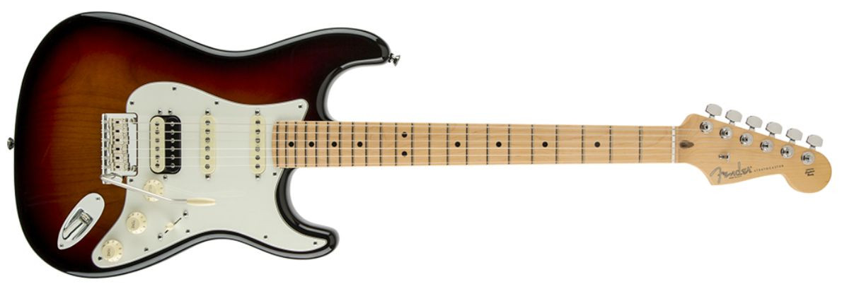Hlavní obrázek ST - modely FENDER American Standard Stratocaster® HSS Shawbucker, Maple Fingerboard, 3-Color Sunburst