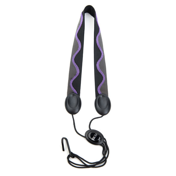 Hlavní obrázek Popruhy a řemeny RICO SJA01 Fabric Sax Strap with Metal Hook - Jazz Wave